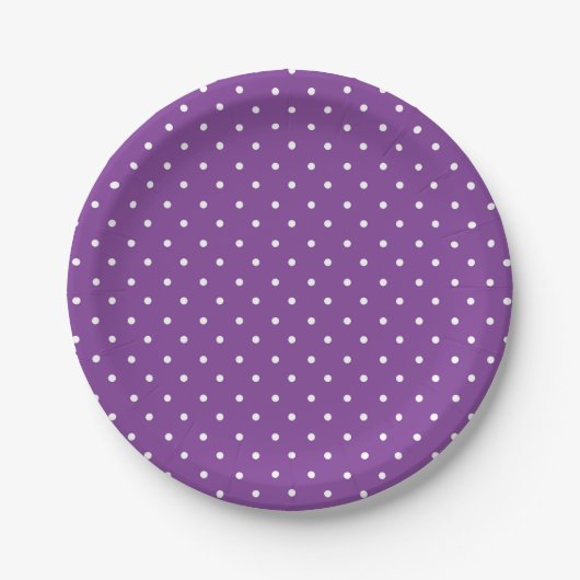 Seamless purple background polka dot pattern  pappteller (Vorderseite)