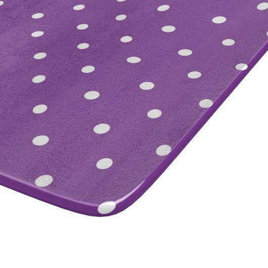 Seamless purple background polka dot pattern  schneidebrett (Ecke)