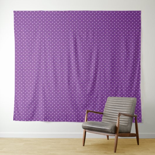 Seamless purple background polka dot pattern  wandteppich (Beispiel (Horizontal))