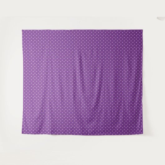 Seamless purple background polka dot pattern wandteppich (Vorderseite (Horizontal))