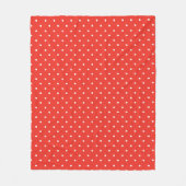 Seamless red background polka dot pattern fleecedecke (Vorderseite)