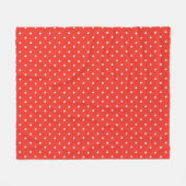 Seamless red background polka dot pattern fleecedecke (Vorderseite (Horizontal))