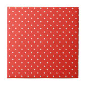 Seamless red background polka dot pattern fliese (Vorderseite)