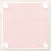 Seamless red background polka dot pattern glasuntersetzer (Rückseite)