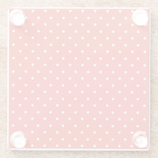Seamless red background polka dot pattern glasuntersetzer (Rückseite)