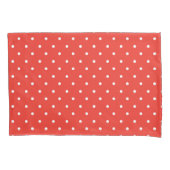 Seamless red background polka dot pattern kissenbezug (Vorderseite-Links)