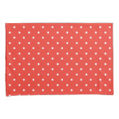 Seamless red background polka dot pattern kissenbezug (Vorderseite-Rechts)