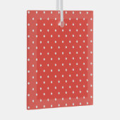 Seamless red background polka dot pattern ornament aus glas (Vorderseite Rechts)