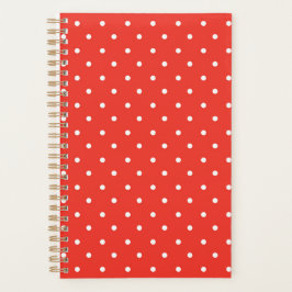 Seamless red background polka dot pattern planer