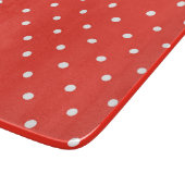 Seamless red background polka dot pattern schneidebrett (Ecke)