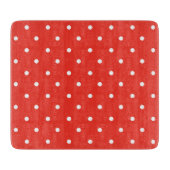 Seamless red background polka dot pattern schneidebrett (Vorderseite)