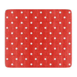 Seamless red background polka dot pattern schneidebrett