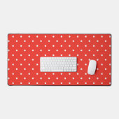 Seamless red background polka dot pattern schreibtischunterlage (Tastatur & Maus)