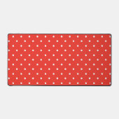 Seamless red background polka dot pattern schreibtischunterlage (Vorderseite)