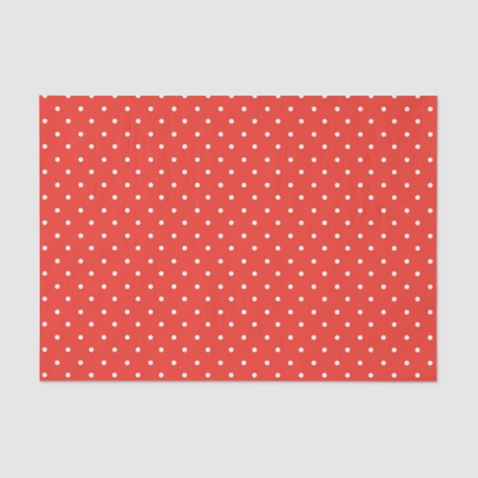 Seamless red background polka dot pattern seidenpapier (Vorderseite)