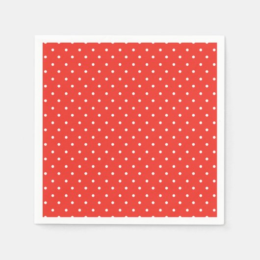 Seamless red background polka dot pattern serviette (Vorderseite)
