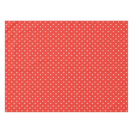 Seamless red background polka dot pattern tischdecke (Vorderseite (Horizontal))