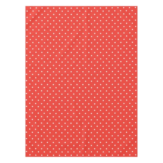 Seamless red background polka dot pattern tischdecke (Vorderseite)