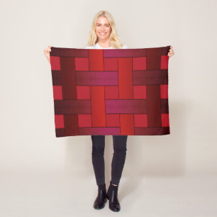 Seamless red silk lined striped pattern modern abs fleecedecke