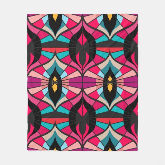 Seamless retro pattern in the style of the sixties fleecedecke (Vorderseite)