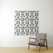seamless retro pattern with abstract flowers and l wandteppich (Beispiel)