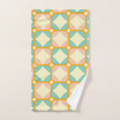 Seamless retro pattern with rounded squares badhandtuch set (Handtuch)