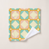 Seamless retro pattern with rounded squares badhandtuch set (Waschlappen)