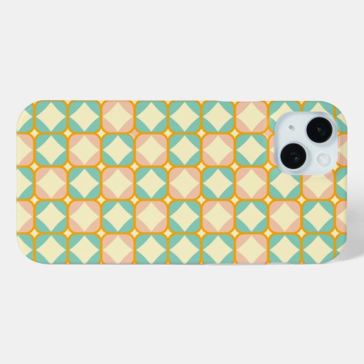 Seamless retro pattern with rounded squares Case-Mate iPhone hülle (Rückseite (Horizontal))