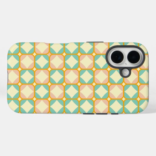 Seamless retro pattern with rounded squares Case-Mate iPhone hülle (Rückseite (Horizontal))