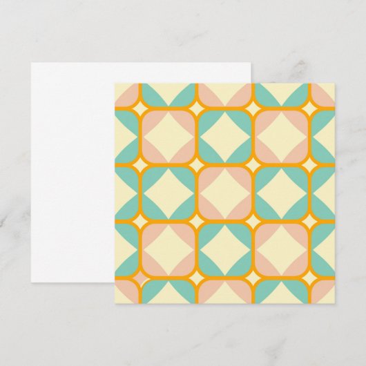 Seamless retro pattern with rounded squares dankeskarte (Vorne/Hinten)