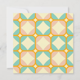 Seamless retro pattern with rounded squares dankeskarte