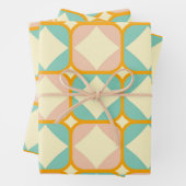 Seamless retro pattern with rounded squares geschenkpapier set (Beispiel)
