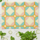 Seamless retro pattern with rounded squares geschirrtuch (Gefaltet)
