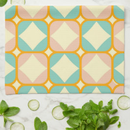 Seamless retro pattern with rounded squares geschirrtuch