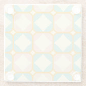 Seamless retro pattern with rounded squares glasuntersetzer (Rückseite)