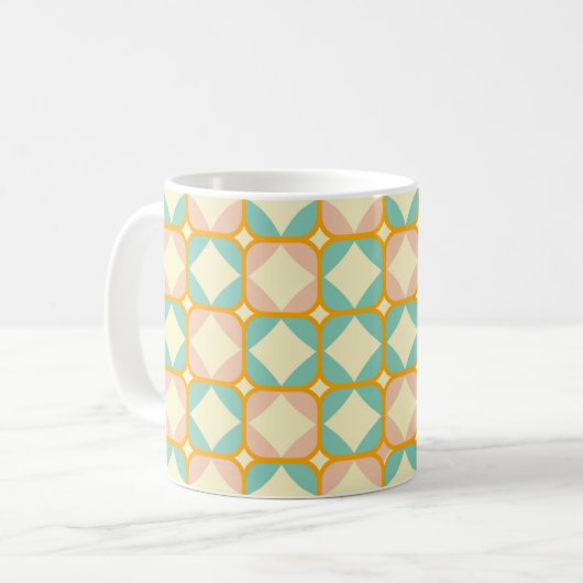 Seamless retro pattern with rounded squares kaffeetasse (Vorderseite Links)