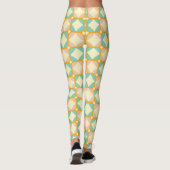 Seamless retro pattern with rounded squares leggings (Rückseite)