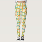 Seamless retro pattern with rounded squares leggings (Vorderseite)