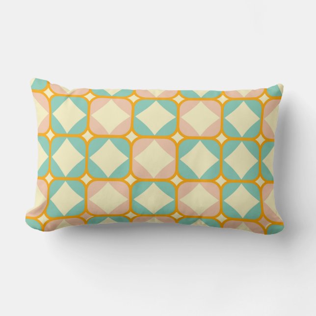Seamless retro pattern with rounded squares lendenkissen (Vorderseite)