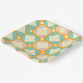 Seamless retro pattern with rounded squares pappteller (Gewinkelt)