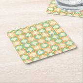 Seamless retro pattern with rounded squares rechteckiger pappuntersetzer (angewinkelt)