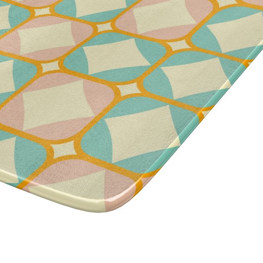 Seamless retro pattern with rounded squares schneidebrett (Ecke)