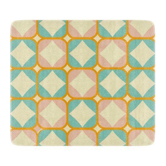Seamless retro pattern with rounded squares schneidebrett (Vorderseite)