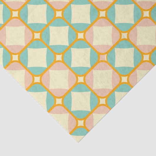 Seamless retro pattern with rounded squares seidenpapier (Ausschnitt)