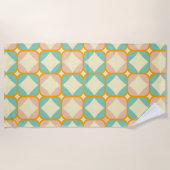 Seamless retro pattern with rounded squares strandtuch (Vorderseite)