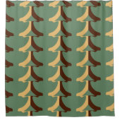 Seamless retro pattern with vertical elements. abs duschvorhang (Vorderseite)