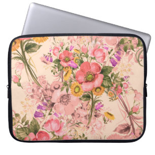 Seamless rococo pattern bouquets. Beautiful bouque Laptopschutzhülle