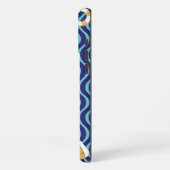 Seamless Royal Blue Nautical Pattern iPhone Hülle (Linke Seite)