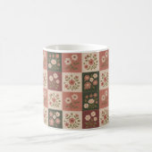 Seamless Rustic Floral Patchwork Kaffeetasse (Mittel)