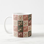 Seamless Rustic Floral Patchwork Kaffeetasse (Links)
